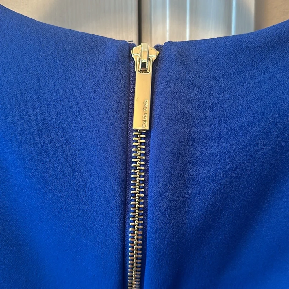 Calvin Klein Louise Cold Shoulder Knit dress in Cobalt size 6 nwt - Picture 6 of 6